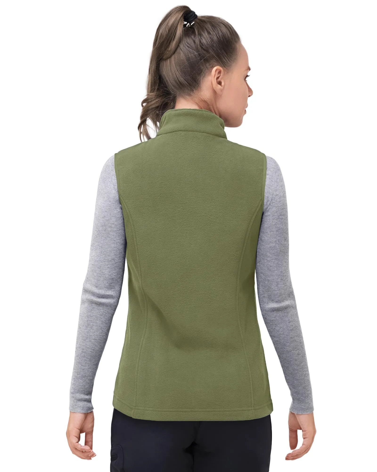 Women’s 0.82 lbs Fleece Gilet Vest Outerwear with 4 Deep Pockets