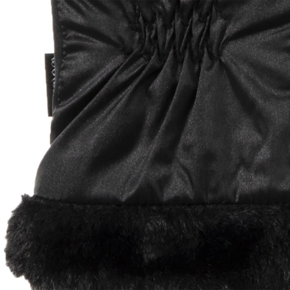 Women’s Quilted Gloves with Faux Fur Cuff