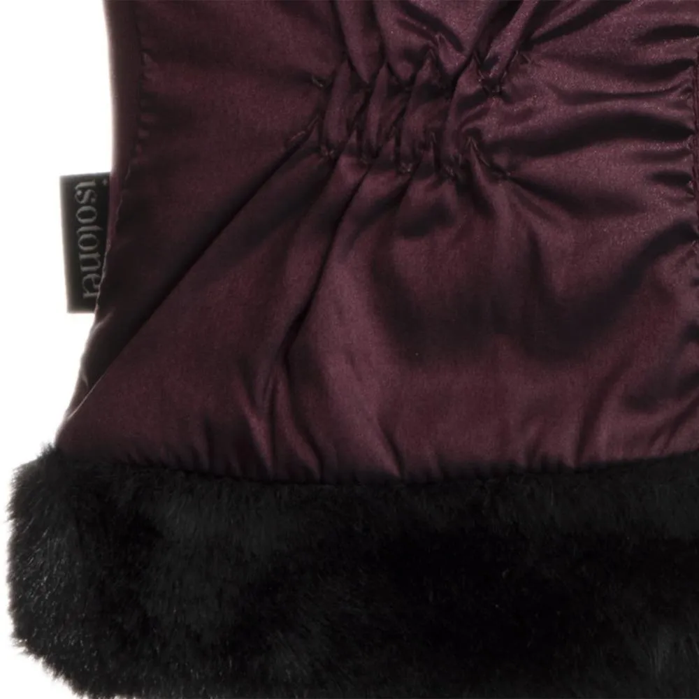 Women’s Quilted Gloves with Faux Fur Cuff