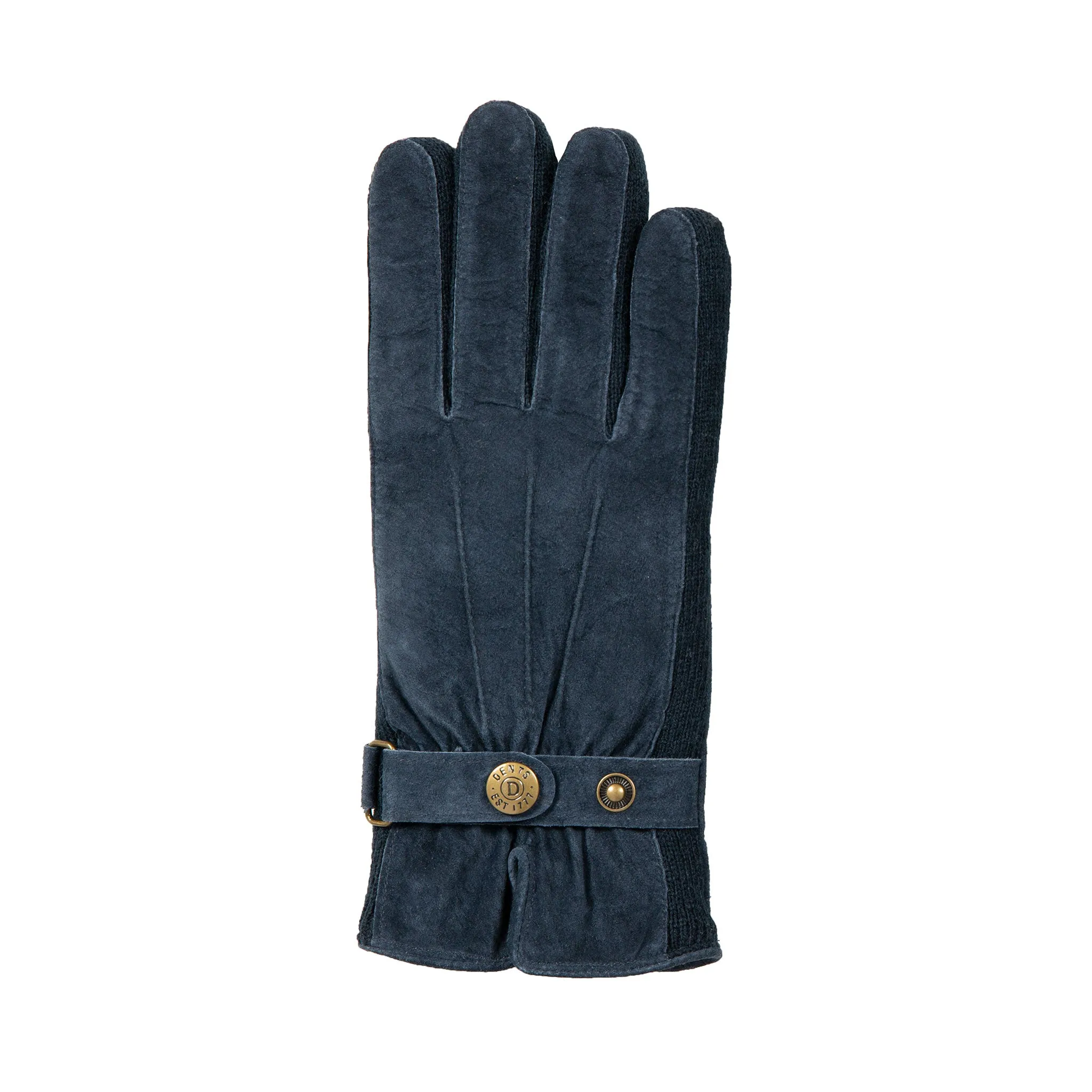 Women's Three-Point Fleece-Lined Suede Gloves