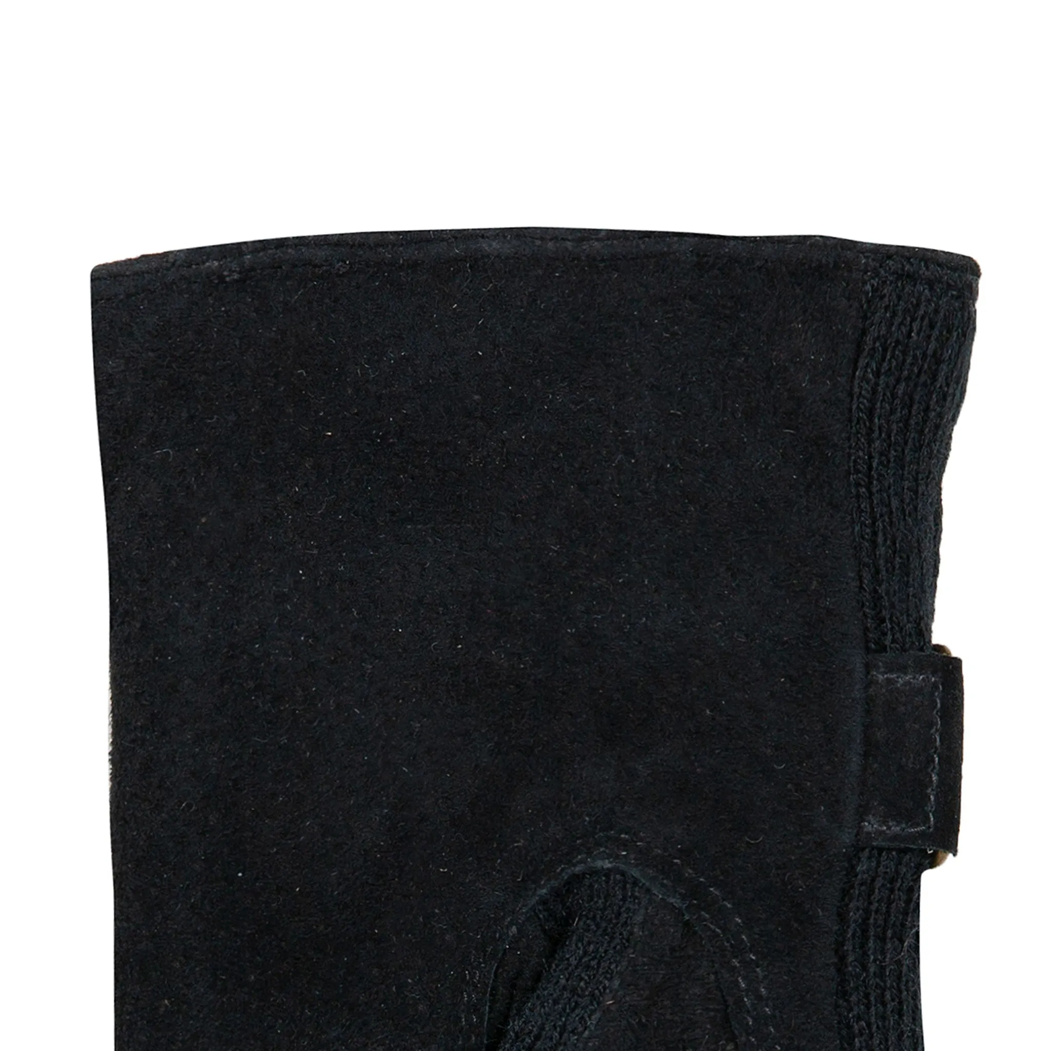 Women's Three-Point Fleece-Lined Suede Gloves