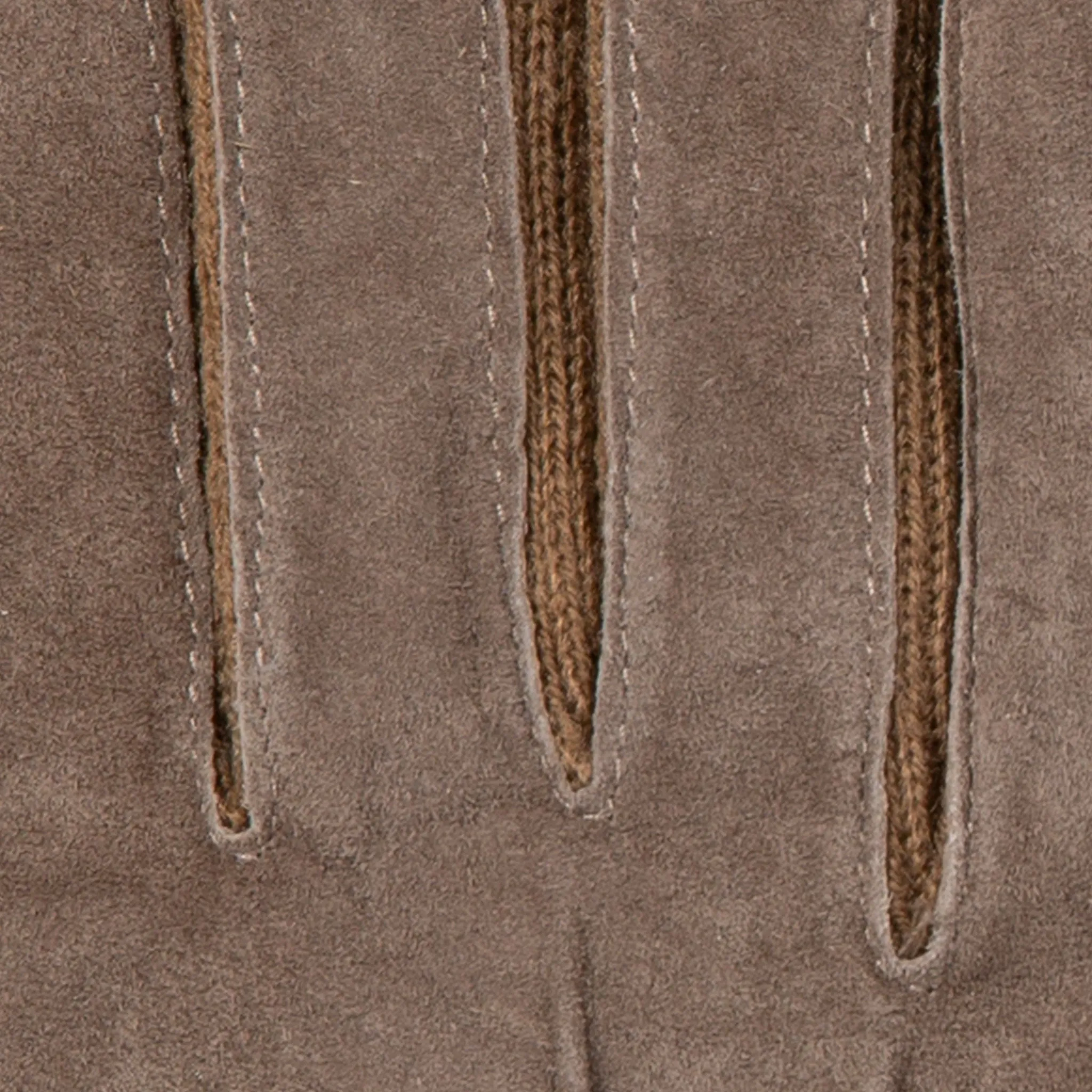 Women's Three-Point Fleece-Lined Suede Gloves