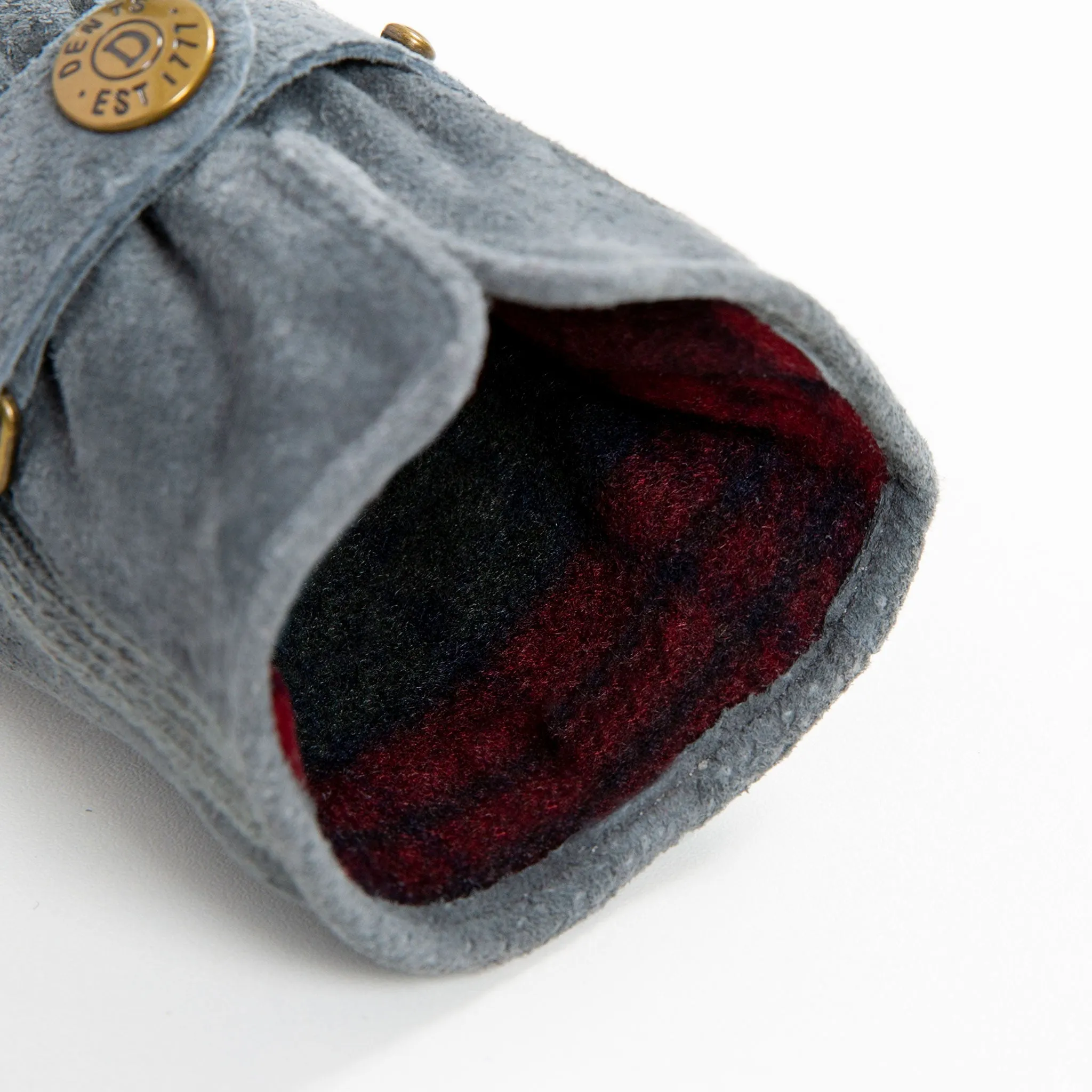 Women's Three-Point Fleece-Lined Suede Gloves