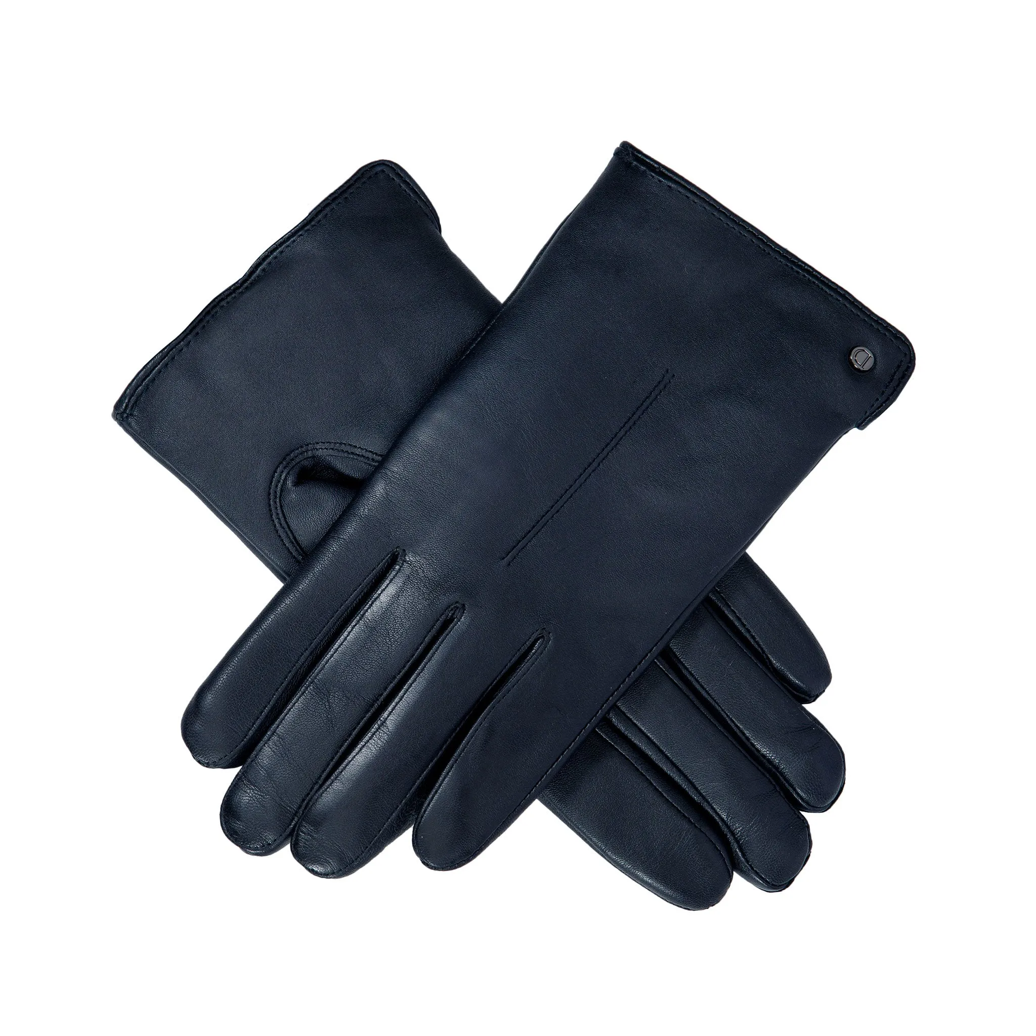 Women’s Touchscreen Single-Point Faux Fur-Lined Leather Gloves