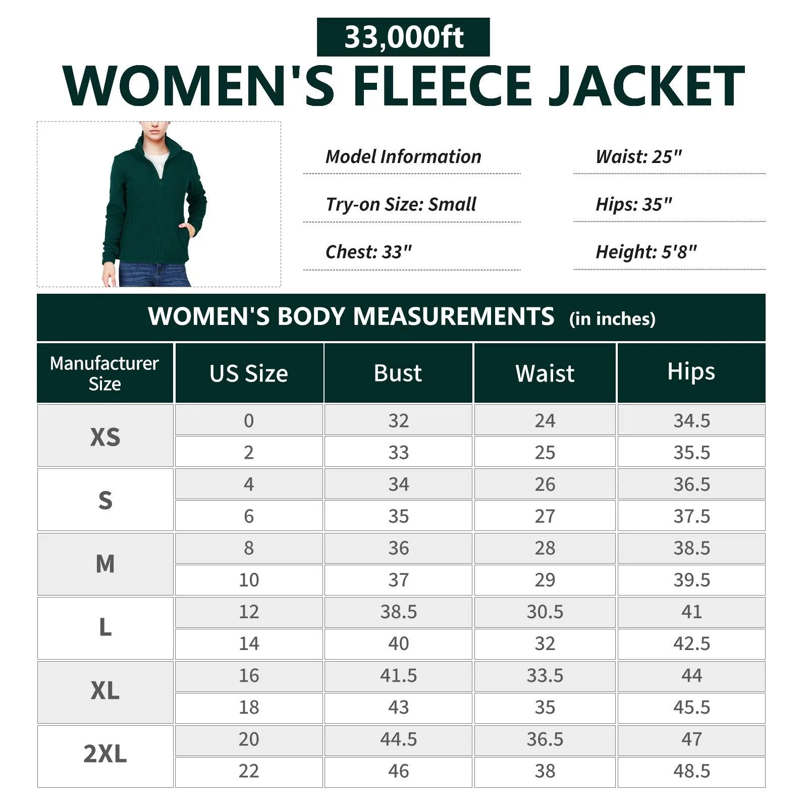 Women's Zip Up Fleece Jacket, Long Sleeve Warm Soft Polar Lightweight Coat with Pockets for Winter