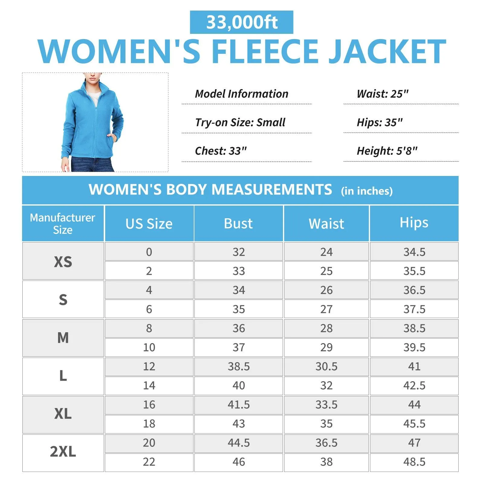 Women's Zip Up Fleece Jacket, Long Sleeve Warm Soft Polar Lightweight Coat with Pockets for Winter