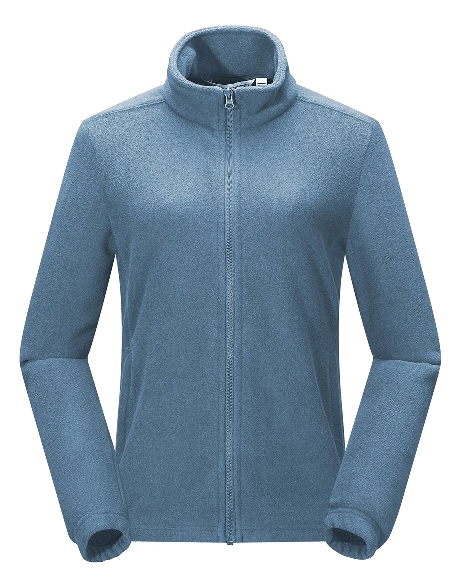 Women's Zip Up Fleece Jacket, Long Sleeve Warm Soft Polar Lightweight Coat with Pockets for Winter