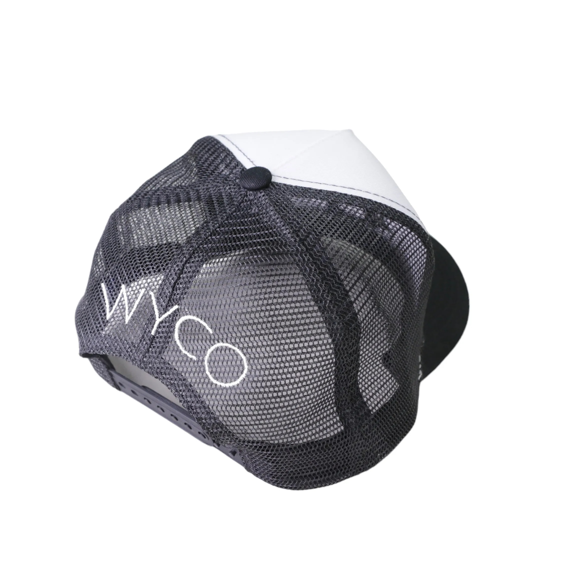 WyCo Vintage Black White Black Trucker Hat