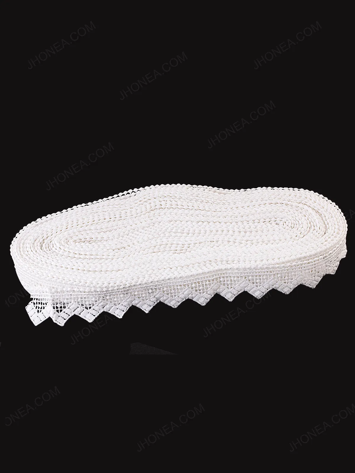 Zig-Zag Design White Guipure Border Lace Trim