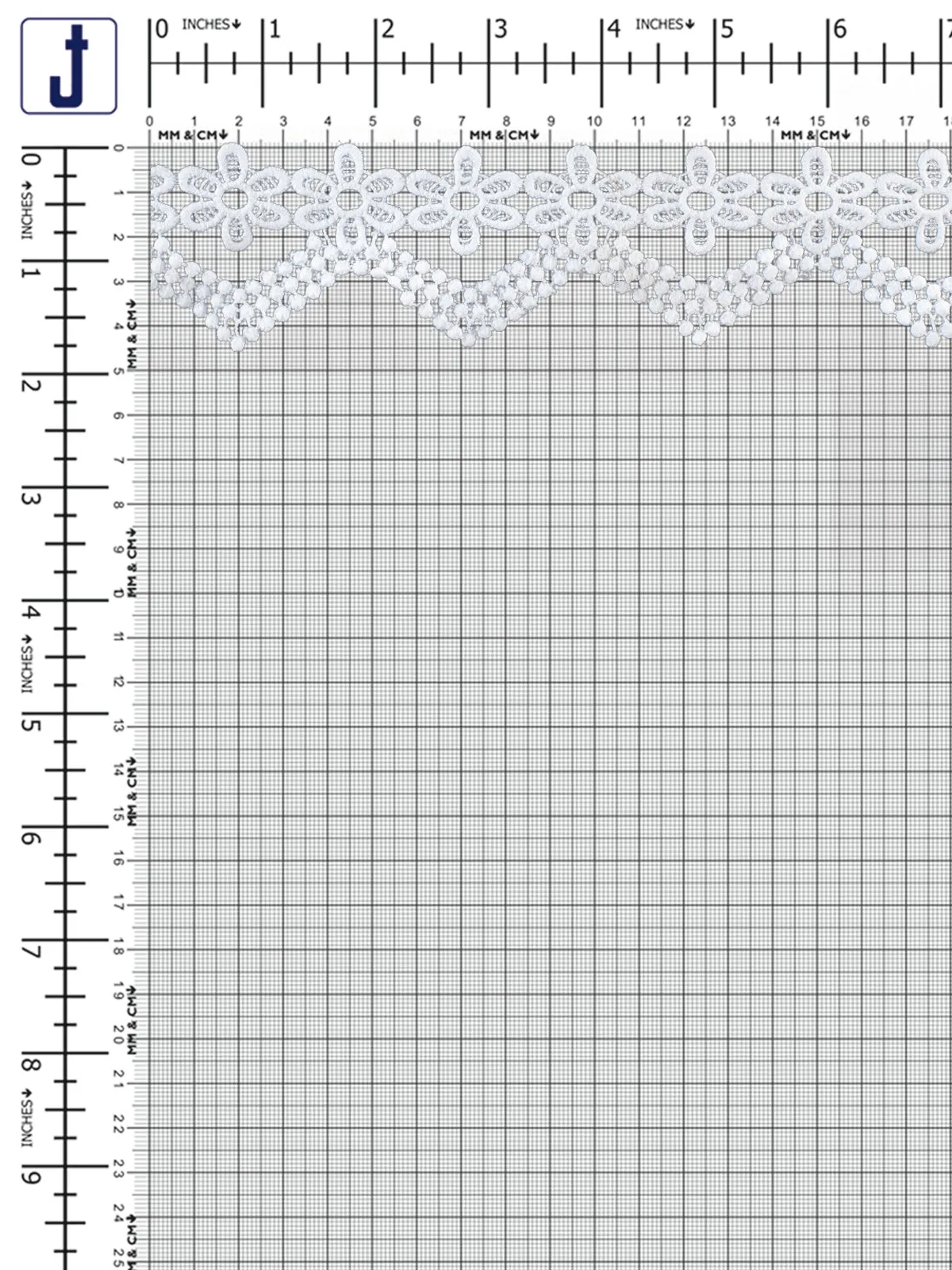 Zig-Zag Design White Guipure Lace Trim