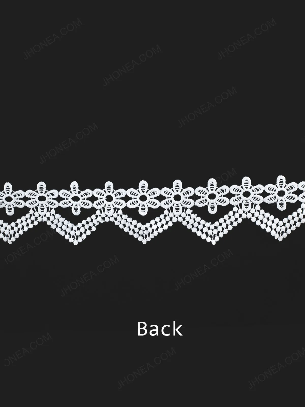 Zig-Zag Design White Guipure Lace Trim